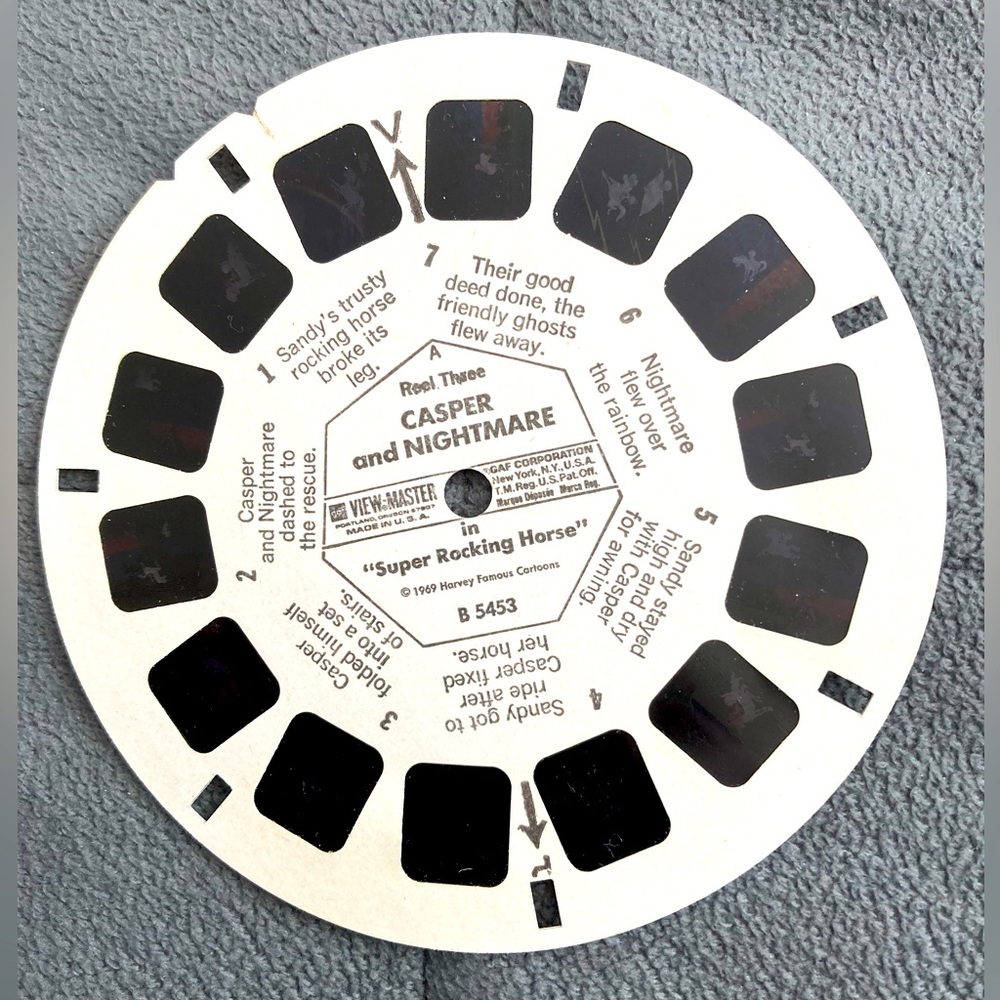 CASPER and NIGHTMARE Disney View Master reel
